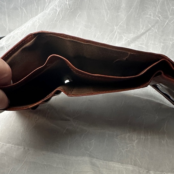 Coach Leather Wallet Tri-Fold Brown - Picture 8 of 9